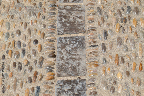 Fotografía Traditional stone pavement inside the historic Peñíscola Castle in Castellón, Spain, showing the textured surface of a medieval heritage site
