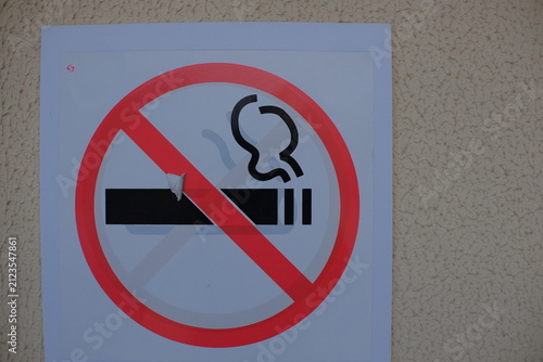 Bild auf Leinwand no smoking sign