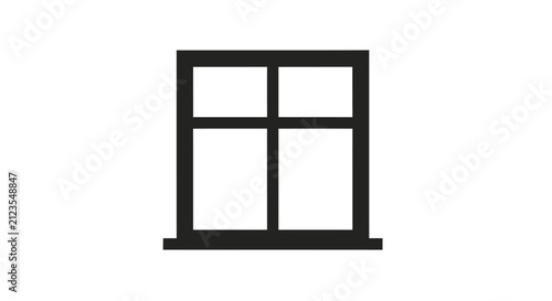 Simple black window frame icon.