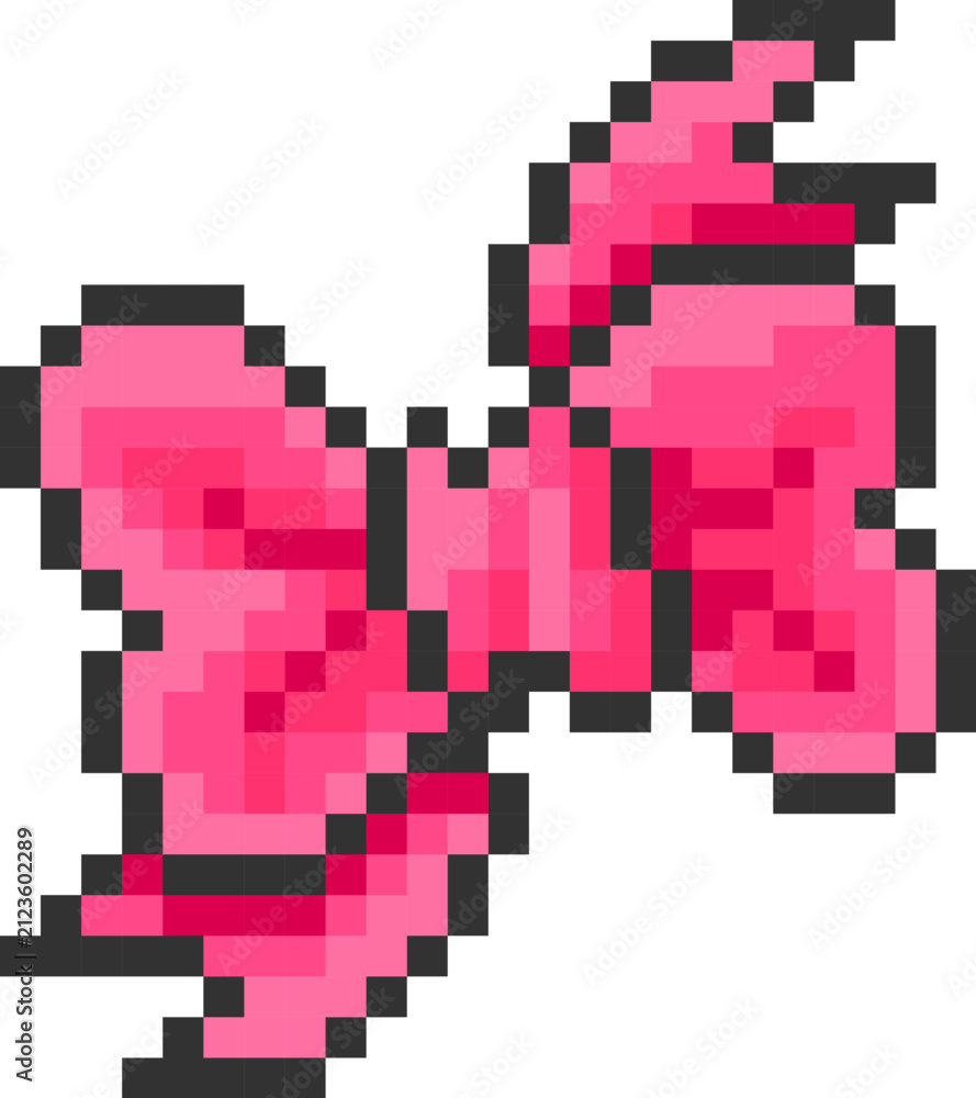Fototapeta premium Bow Knot Pixel Art Graphic