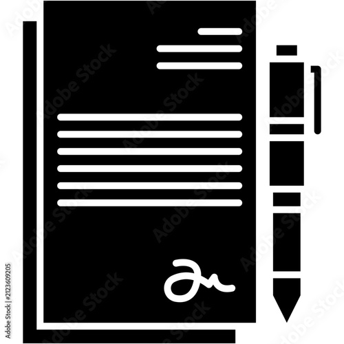 Contract icon vector illustration