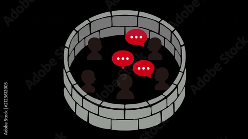Echo Chamber Community Animation with Transparent Background Loop