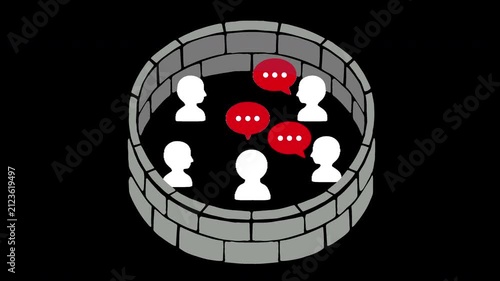Echo Chamber Community Animation with Transparent Background Loop