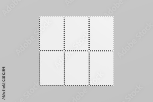 Postage Stamp Blank Mockup