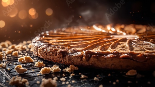 Sliced Blondie On Cooling Rack with Crumbs fadzm2