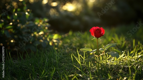 Single Crimson Rosebud Unfurling Gigapixel