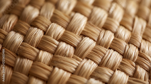 Close Up of Woven Natural Fiber Texture Background