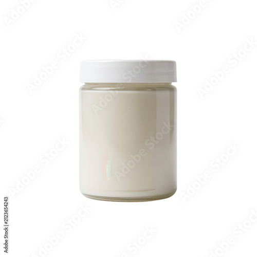 White Cream Jar Transparent Background