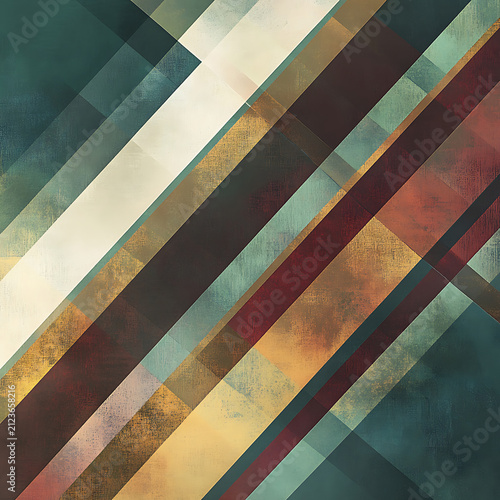 Abstract geometric pattern with diagonal stripes and textured modern background.