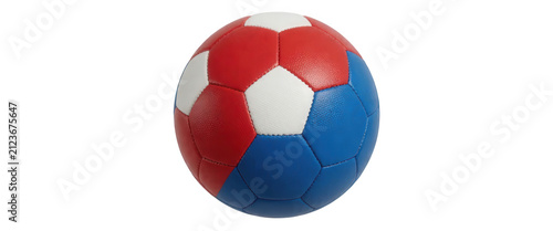 Red White Blue Soccer Ball Transparent Background