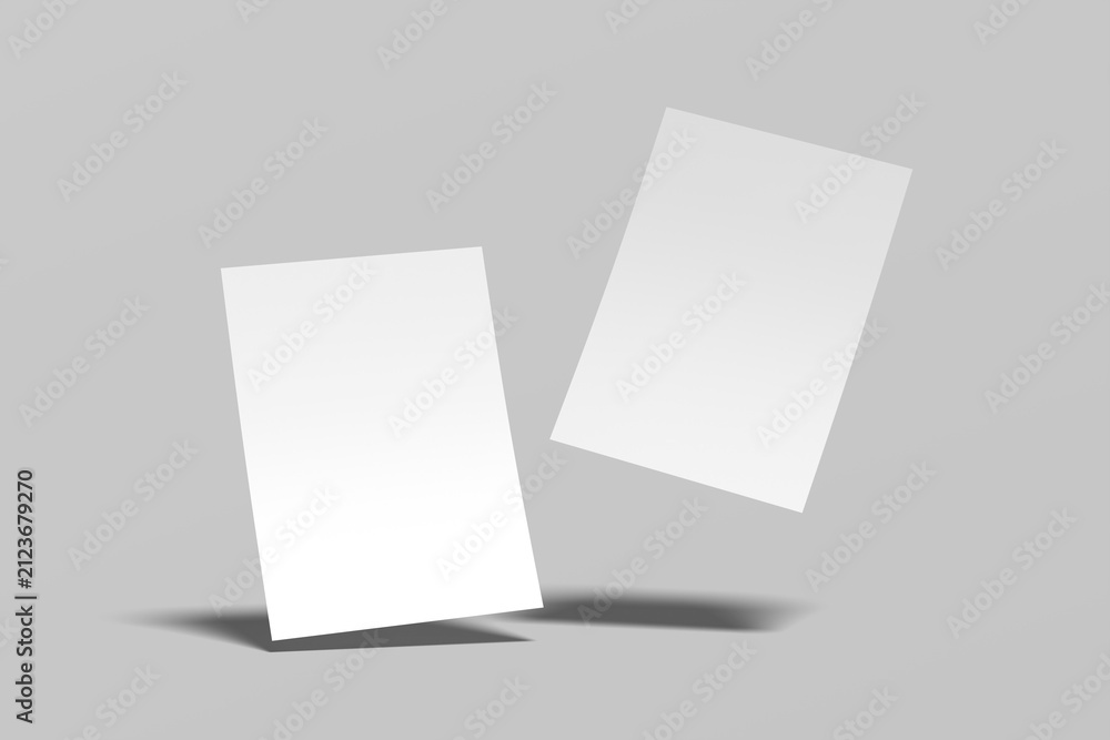 Naklejka premium Realistic blank flyer illustration for mockup