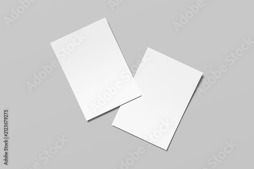 Realistic blank flyer illustration for mockup