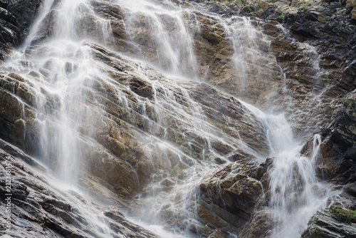Waterfall near Rifugio Scarfiotti in the Rochemolles Valley, above Bardonecchia, Italian Alps.