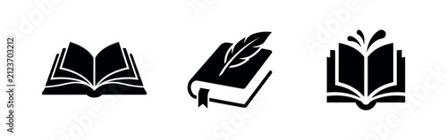 Fotografie Books and Reading Icons Set