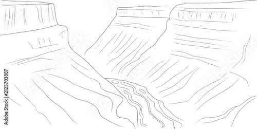 Of a canyon with a winding river below