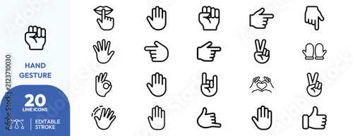 Bild auf Leinwand Hand gesture set