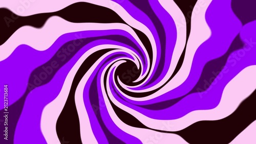 Psychedelic wavy purple spiral looping animation abstract background