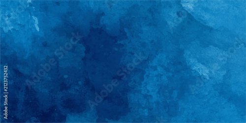 Fotografía Blue Grunge Texture Background with Vintage Aged Paper Surface, Rough Painted Wa