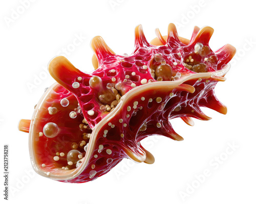 Exotic Sea Slug Detail: A vibrant sea slug displays intricate textures and striking coloration, with its unique body form captured in a close-up view.