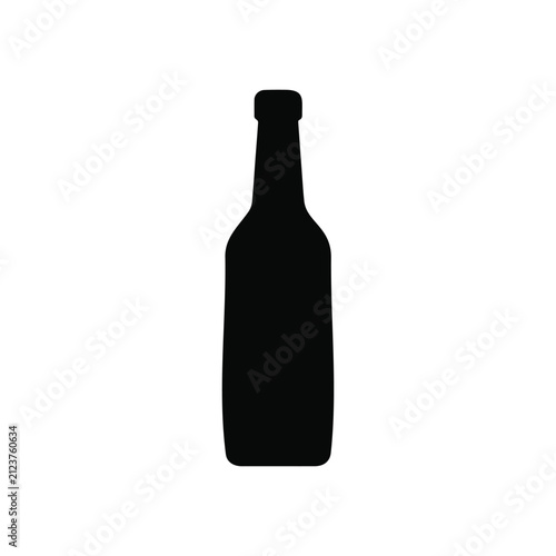 Generic bottle silhouette vector flat illustration design.