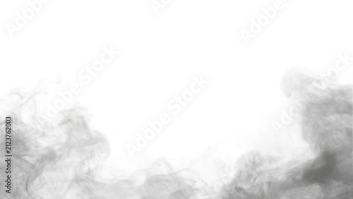 White smoke plumes against a black background atmospheric effect