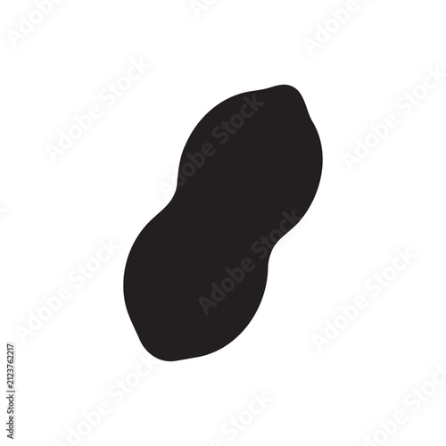 Peanut silhouette vector flat illustration design.