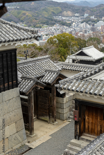 Panoramic View of Matsuyama City from Matsuyama Castle, Japan