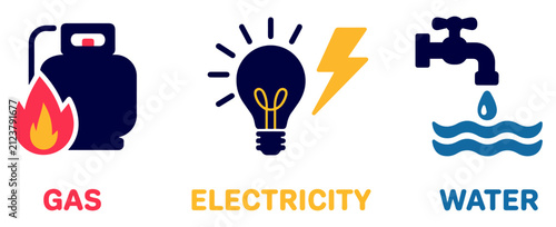 utility supply icon set
