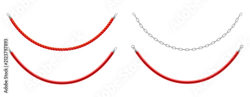 Quadro su tela Suspended rope and chain elements, flexible barrier structures