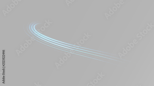 Blue neon light lines sweeping upward in a curved glowing trail with smooth futuristic motion png
