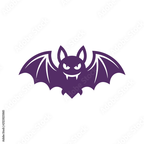 Cute cartoon bat icon