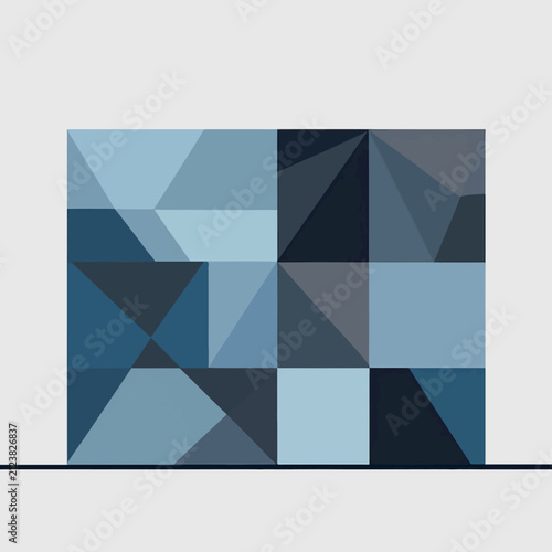 Abstract Geometric Pattern with Blue Shades for Modern Design.