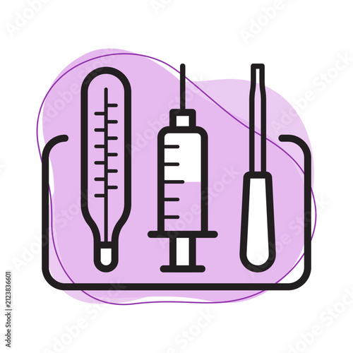 Modern Healthcare Medical Equipment Icon Design. Medical Service and Healthcare Illustration Vector