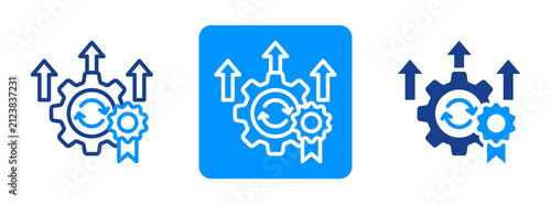 Operational Excellence Icon In Dual Tone Style