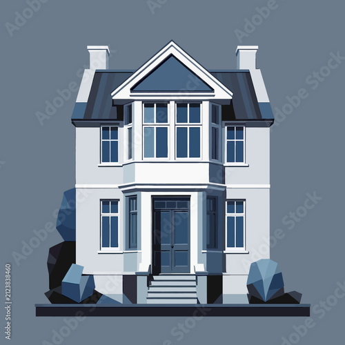 Elegant Victorian Style House with Classic Architecture.