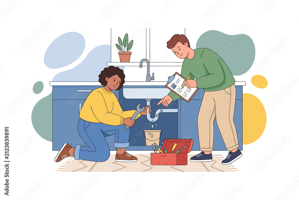 Fototapeta premium Plumbing Repair Assistance