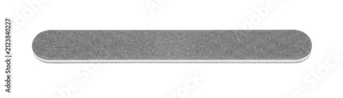 Canvastavla A single gray emery board nail file isolated on a white background