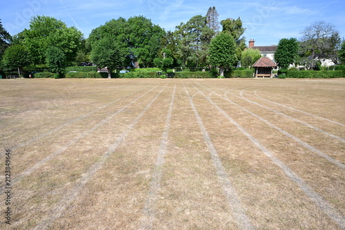 An Arid Cricket, Sports and Playing field during the summer of August 3rd 2026 in the UK
