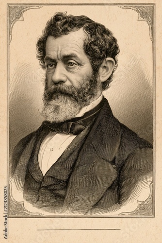 Monochrome portrait plate from a 19th-century encyclopedia