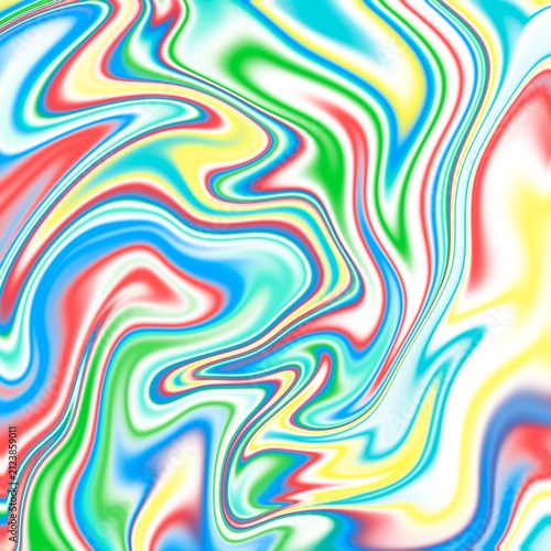 Фотография Abstract Vivid Rainbow Fluid Liquid Swirl Background, Colorful Marble Texture Pa
