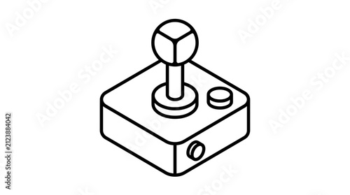 Retro arcade joystick control for video games play