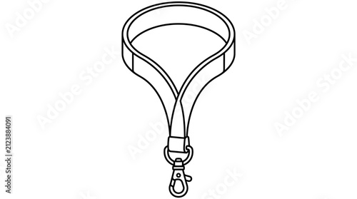 Simple lanyard graphic with clip attachment for identification