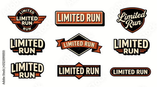 Quadro su tela An array of striking logos emphasizing the concept of limited runs, perfect for brands focusing on exclusivity and high-quality products in various sectors