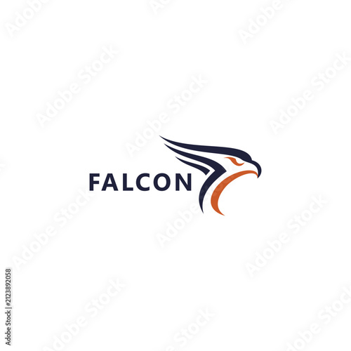 vector illustration of falcon logo icon design