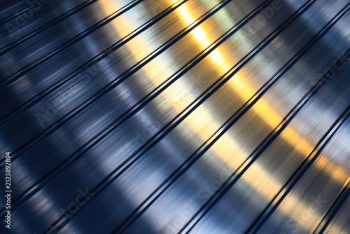 Stacked thermal break aluminum alloy window profiles stored in factory workshop