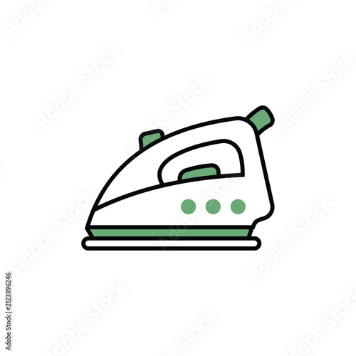 Iron icon symbol flat style hireline.