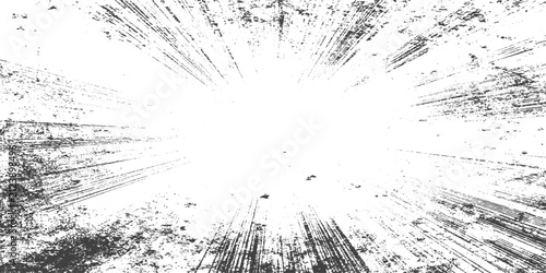Explosive grayscale burst with dynamic radial lines, comic-style energy impact, high contrast, dramatic motion effect vector illustration.	
