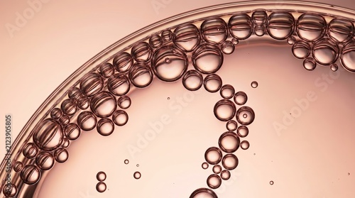 Rose Gold Serum Bubbles Macro Background