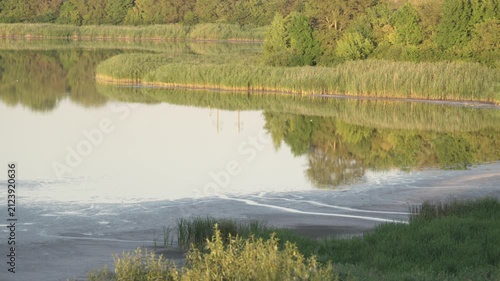 Drought Causes a Lake to Dry Up, Exposing the Lakebed