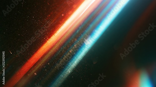 Abstract streaks of light and color dance with subtle dust specks